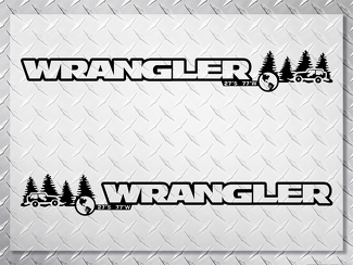 Paar Jeep Wrangler Offroad-Vinyl-Haubenaufkleber unbegrenzt