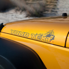 Paar Jeep Wrangler Rubicon Vinyl-Motorhaubenaufkleber, unbegrenzt oder individueller Text
 2