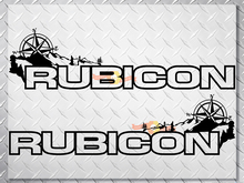 Paar Jeep Wrangler Rubicon Vinyl-Motorhaubenaufkleber, unbegrenzt oder individueller Text
 2