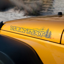 Benutzerdefinierte Textkompass-Wald-Motorhauben-Vinylaufkleber für Jeep Wrangler Unlimited 2