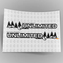 Benutzerdefinierter Text Unbegrenzte Forest Off Road Motorhauben-Vinylaufkleber Decal Grafik 2 für Jeep Wrangler Unlimited 4