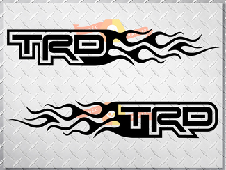 Toyota TRD Flame Style Logo rechts und links Autoaufkleber