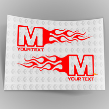 Mopar Dodge Chrysler Jeep Flame Style Logo rechts und links Autoaufkleber 4