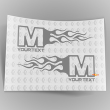 Mopar Dodge Chrysler Jeep Flame Style Logo rechts und links Autoaufkleber 5