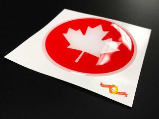 Kanada-Flagge gewölbtes Abzeichen-Emblem-Harz-Aufkleber-Aufkleber