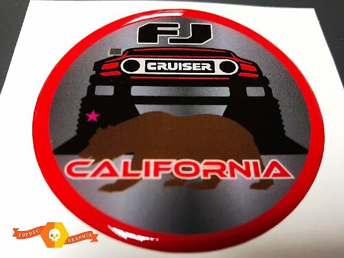 TRD Toyota FJ Cruiser California Domed Badge Emblem Kunstharz-Aufkleber 1