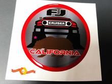TRD Toyota FJ Cruiser California Domed Badge Emblem Kunstharz-Aufkleber 2