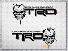 Toyota Racing Development TRD Skull 4X4 Bettseiten-Grafikaufkleber 2