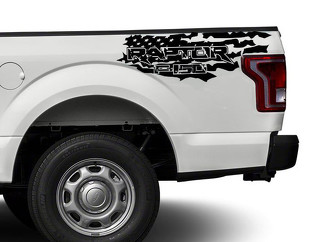 Ford Raptor F150 F 150 US-Flagge Distressed Grunge 4X4 Bett Seite Grafik Aufkleber Aufkleber