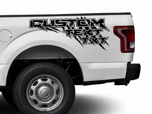 CUSTOM TEXT TXT Abgenutzte Schriftzug Nachttisch Vinyl-Aufkleber für Ford F-150