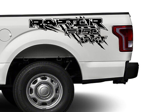 Ford Raptor F150 F 150 SVT Distressed Grunge 4X4 Bettseite Grafikaufkleber
