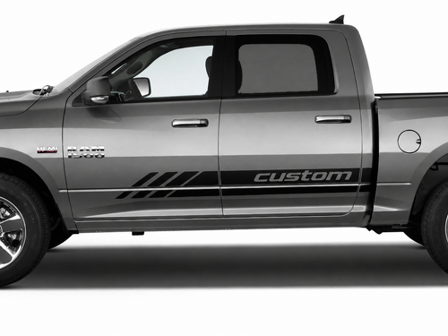 Individuelles Twin Rocker Streifen Paar Schweller Vinylaufkleber für Dodge Ram 1500