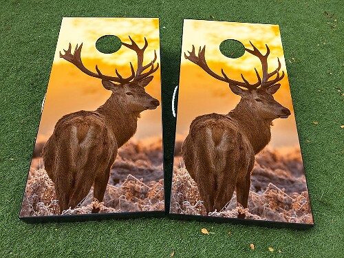 Deer Cornhole Board Vinyl Wrap Aufkleberset 2 Stück