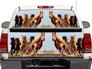Pferde laufen Wildlife Natur Heckscheibe ODER Heckklappe Aufkleber Aufkleber Pick-up Truck SUV Auto