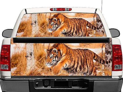 Tiger Wildlife Aufkleber für Heckscheibe oder Hecktür für Pick-up-Trucks und SUVs