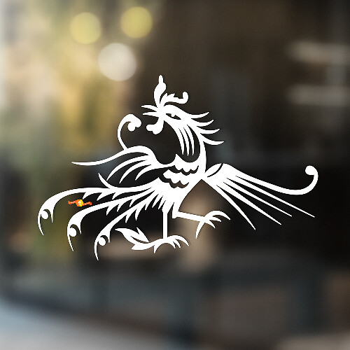 Zorniger Hahn Universeller Vinylaufkleber
