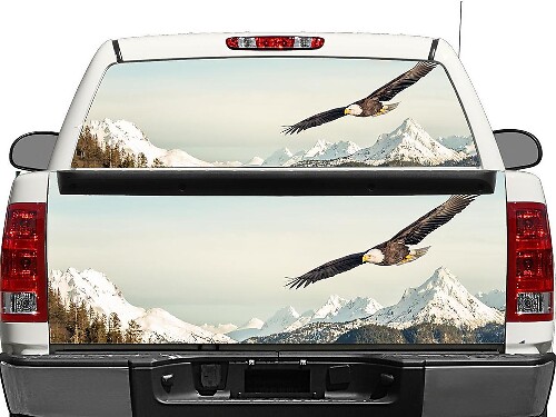 Bald Eagle Mountain Heckscheiben- oder Heckklappen-Vinylaufkleber für Truck SUV Auto