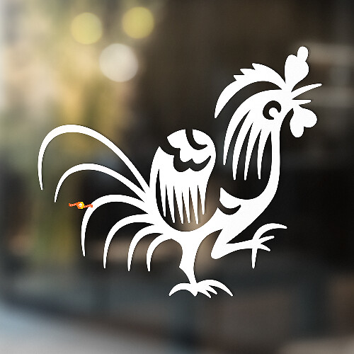 Rooster Art Tribal Stil Universeller Vinyl-Aufkleber
