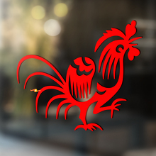 Rooster Art Tribal Stil Universeller Vinyl-Aufkleber_2