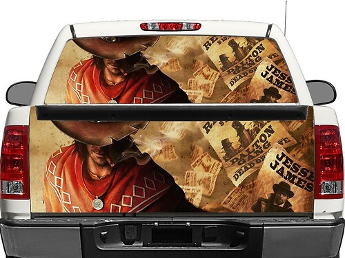 Red Dead Redemption Heckscheiben- oder Heckklappen-Vinylaufkleber für Trucks