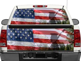 US USA Americans Military Veterans Heckscheibe ODER Heckklappe Aufkleber Aufkleber Pick-up Truck SUV Car
