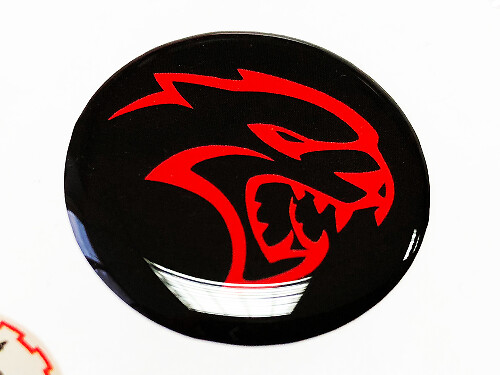 Motorstartknopf Hellcat Dodge Charger Domed Badge Emblem Kunstharz-Aufkleber
