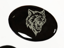 Startknopf Hellcat-Stil Gewölbter Harzaufkleber für Dodge Charger_2