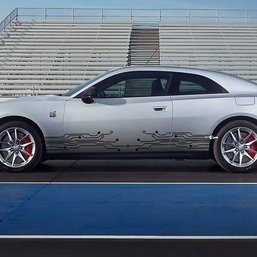 Seitentzieherstreifen für Dodge Charger Electric 3
