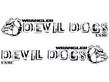 DEVIL DOG ​​Bulldog Edition Devil Dogs USMC Haubenaufkleber Aufkleber für Jeep Wrangler Motorhauben
 2