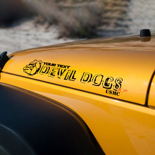 DEVIL DOG ​​Bulldog Edition Devil Dogs USMC Haubenaufkleber Aufkleber für Jeep Wrangler Motorhauben
 3