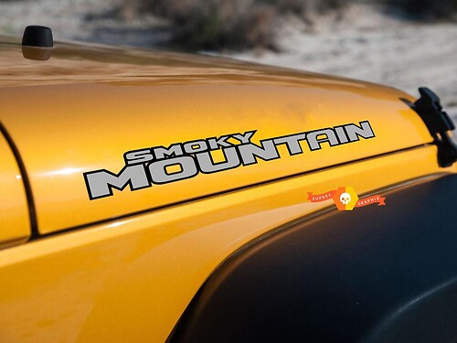 Smoky Mountain JK TJ YJ Motorhaube Jeep Wrangler Aufkleber Aufkleber 2 Farben
