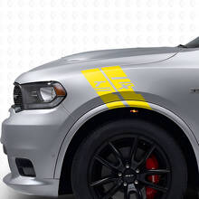 Custom Seitlicher Kotflügel Hash Vinyl Streifen Aufkleber Set für Dodge Durango_6