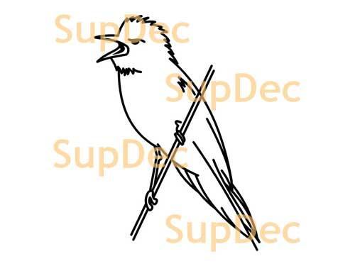 Vogel-Vinylkunst-Wand-Fenster-Badezimmer-Aufkleber-Abziehbild abnehmbar #18
