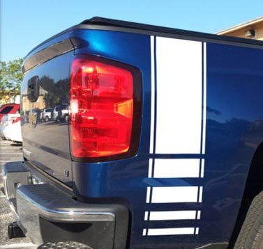 Schachbrett-Musterrückseitige Vinylaufsätze für Chevy Silverado 2016-2017