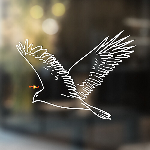 Flying Prey Bird Universeller Vinylaufkleber