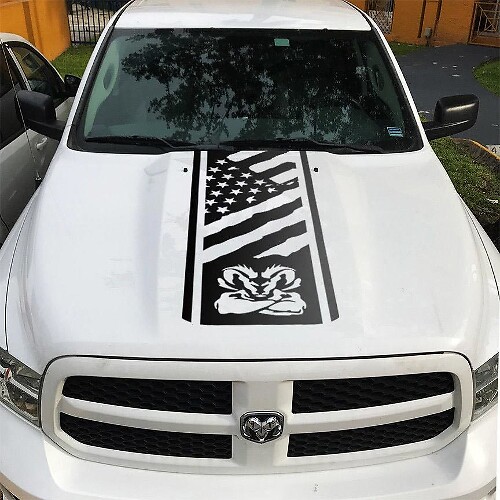 US-Flaggen-Haubenaufkleber für Dodge Ram 1500 2500 3500 Rebel