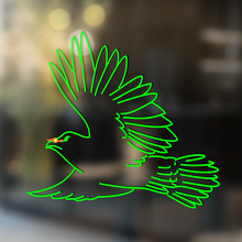 Flying Bird Kontur-Stil Universeller Vinyl-Aufkleber_3