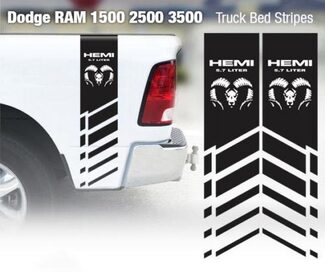 Dodge Ram 1500 2500 3500 Hemi 4 x 4 Aufkleber Truck Bed Stripe Vinyl Aufkleber Racing 5X