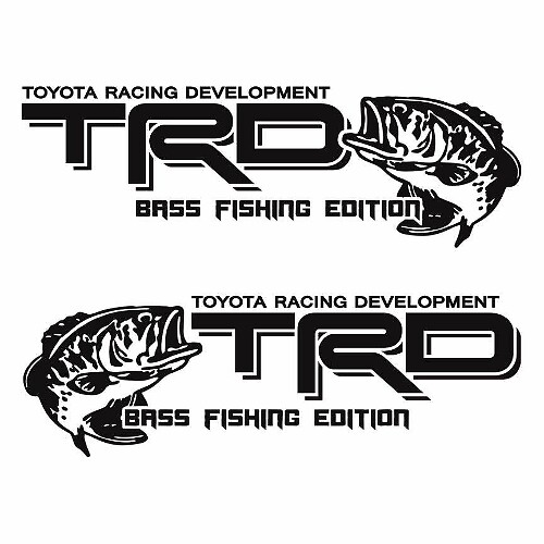 TRD Bass Fishing Edition Fischaufkleber-Set für Toyota Trucks
