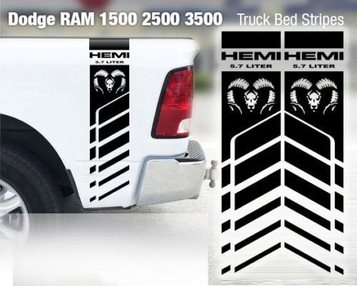 Akzentstreifen Hemi-Stil Seitenwand-Vinylaufkleber für Dodge Ram 1500