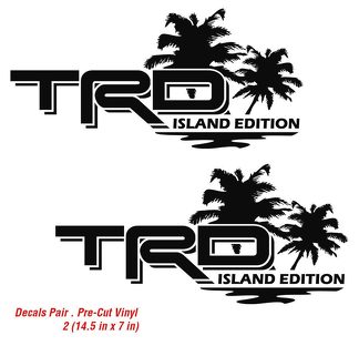 Toyota TRD Island Edition Tropical Palm Tacoma Tundra Aufkleber Vinyl Aufkleber