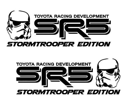 SR5 Stormtrooper Edition Seiten-Vinyl-Aufkleberpaar für Tacoma Tundra