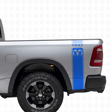 5.7L Hemi Stil Hintere Seitenstreifen Vinyl-Aufkleber Kit für Dodge Ram 1500-3500_2