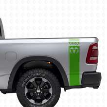 5.7L Hemi Stil Hintere Seitenstreifen Vinyl-Aufkleber Kit für Dodge Ram 1500-3500_3