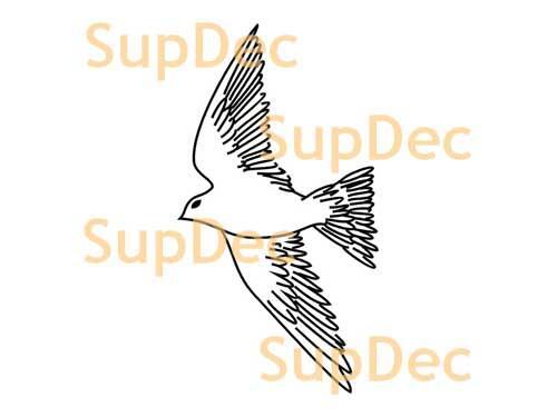 Vogel-Vinyl-Kunst-Wand-Fenster-Badezimmer-Aufkleber-Aufkleber, abnehmbar #23
