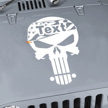 Jeep Wrangler TJ LJ JK Punisher Skull Flag Kit Set Motorhaube Vinyl Aufkleber Aufkleber Auto/LKW
 2