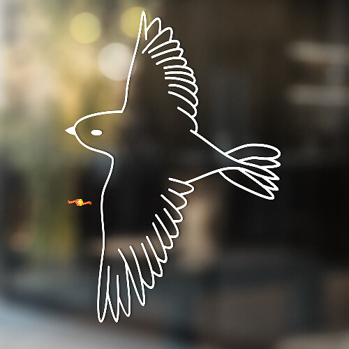 Vogel im Flug Universeller Vinyl-Aufkleber