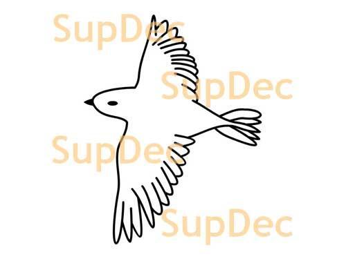 Vogel Vinyl Kunst Wand Fenster Badezimmer Aufkleber Abziehbild abnehmbar #24
