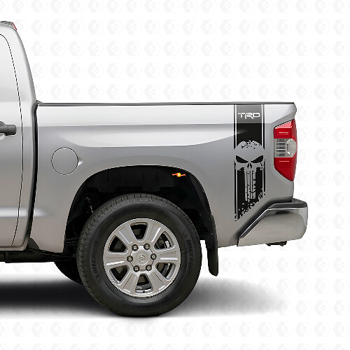 TRD Punisher Schädel Heckseiten Vinyl-Aufkleber Set für Toyota Tacoma Tundra