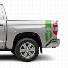 TRD Punisher Schädel Heckseiten Vinyl-Aufkleber Set für Toyota Tacoma Tundra_3